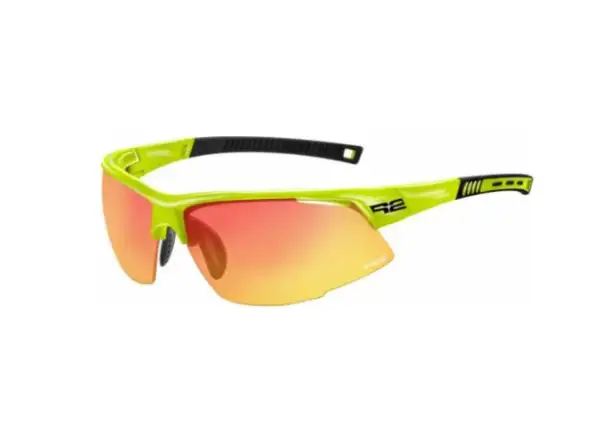 R2 Racer Brille glänzend/gelbe/klare Gläser.