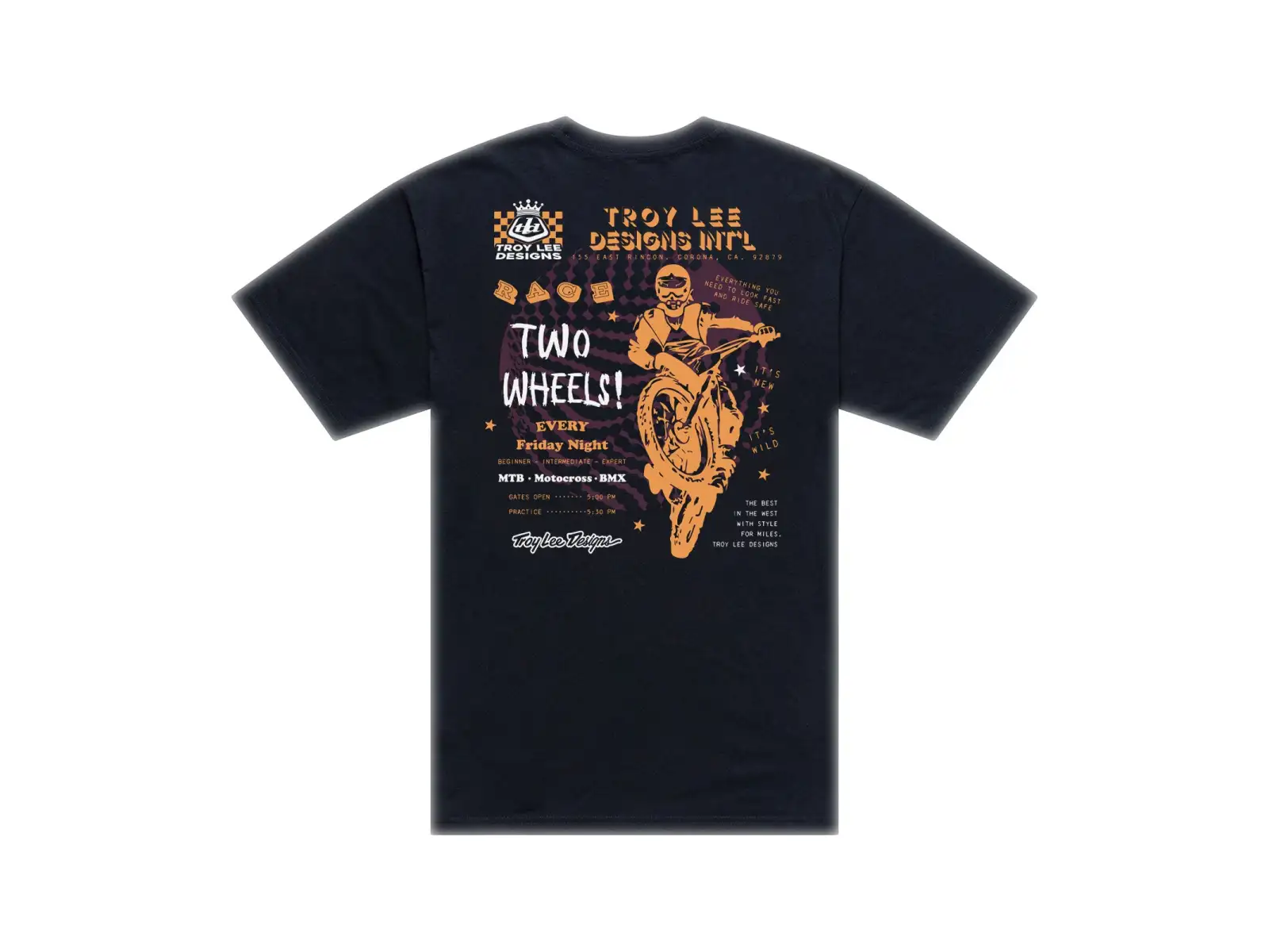 Troy Lee Designs Friday Night Line Herren T-Shirt Kurzarm Black
