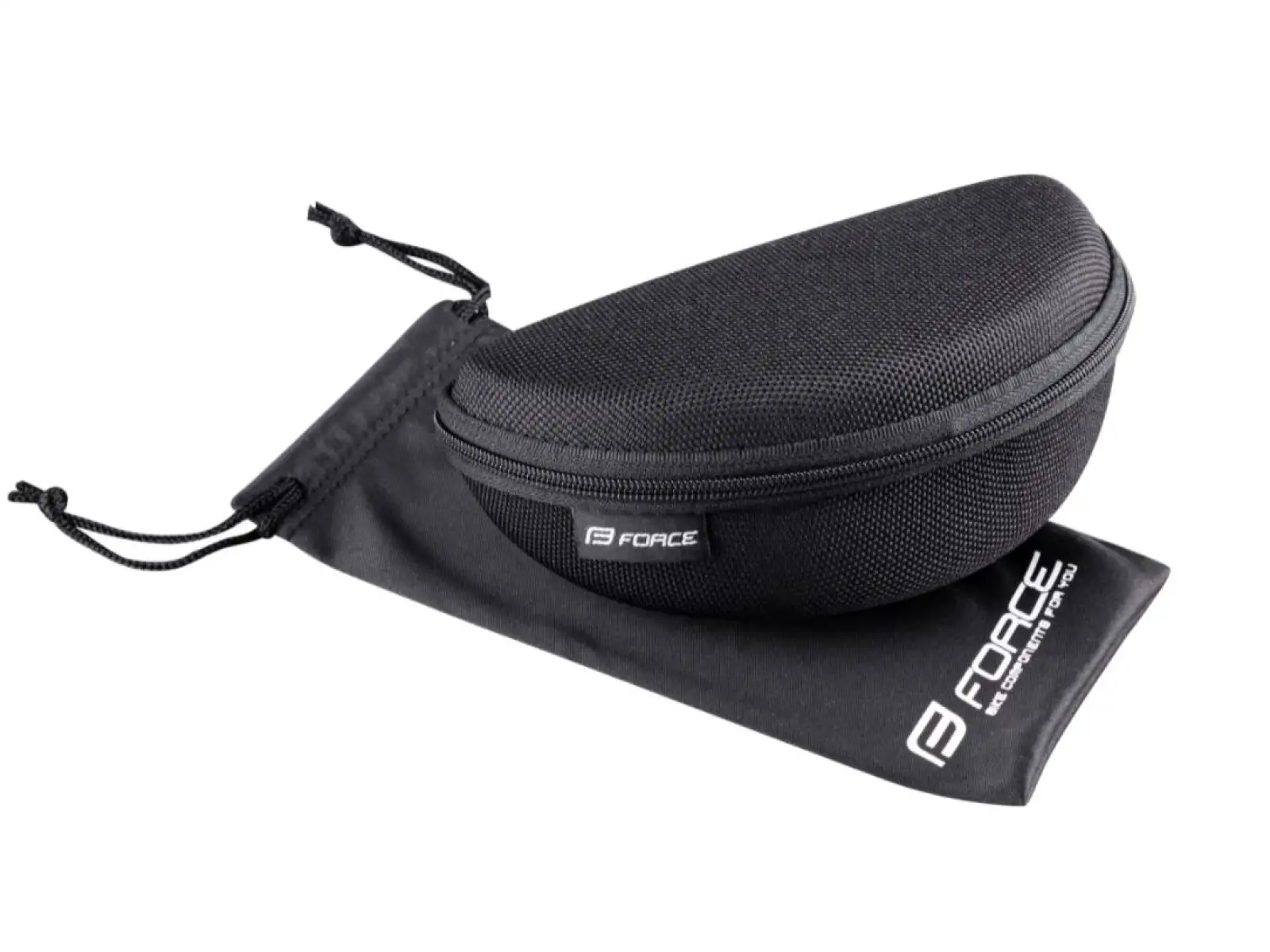 Force Sonic Fahrradbrille Weiß/Grau, Blaue verspiegelte Gläser