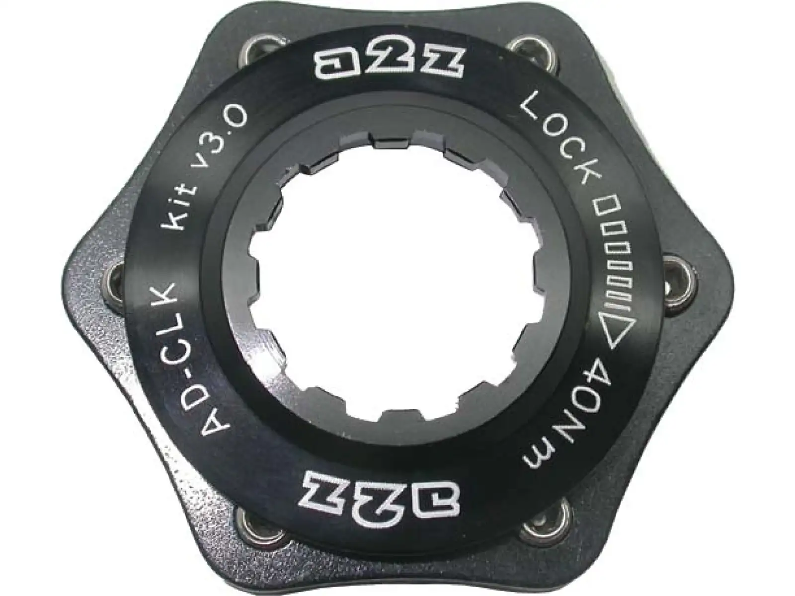 A2Z CLK Centerlock Adapter 6-Loch Schwarz