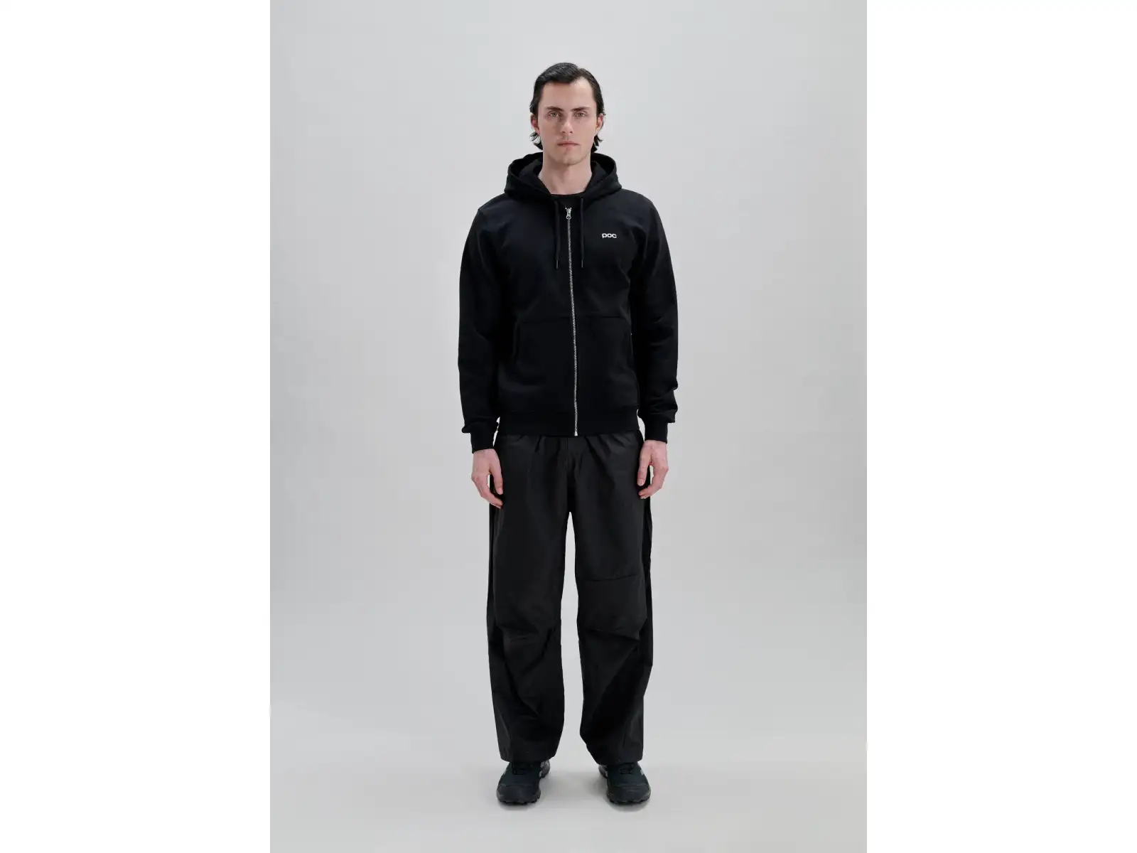 POC Zip Hoodie Kapuzen-Sweatjacke mit Reißverschluss Uranium Black