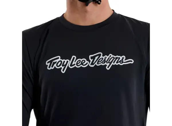 Troy Lee Designs Skyline Ride Tee Herren Jersey Langarm Signature Black