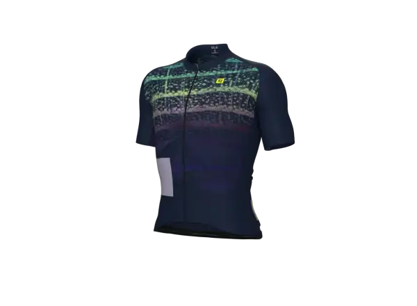 Alé Off Road Gravel Herren-Fahrradtrikot Kurzarm Blau