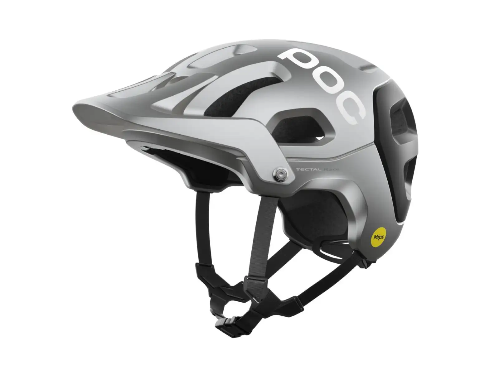POC Tectal Race MIPS Helm Argentite Silver/Uranium Black Matt