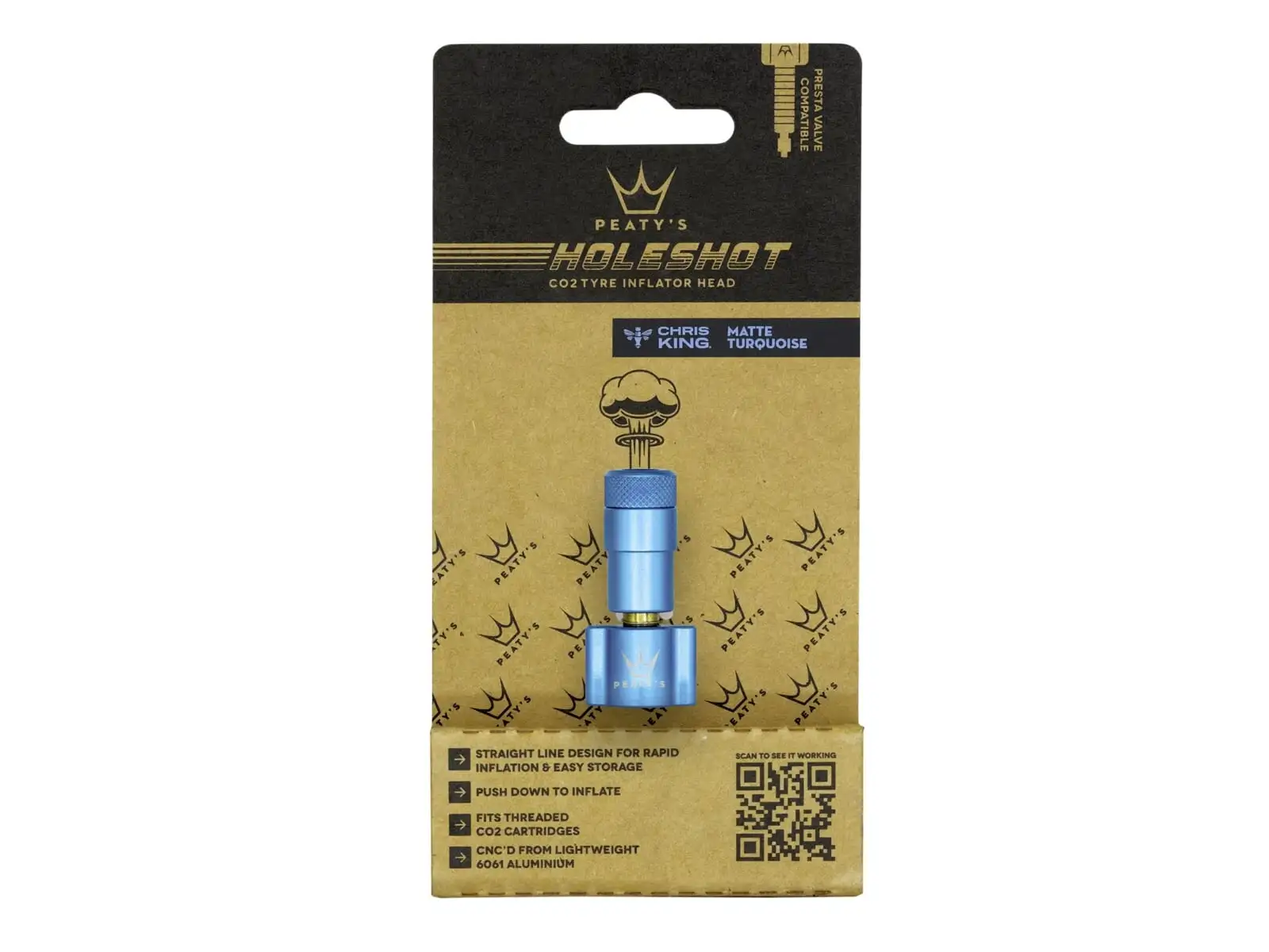 Peatys Holeshot CO2 Pumpenkopf Türkis