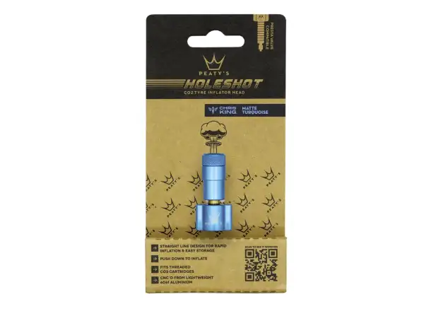 Peatys Holeshot CO2 Pumpenkopf Türkis