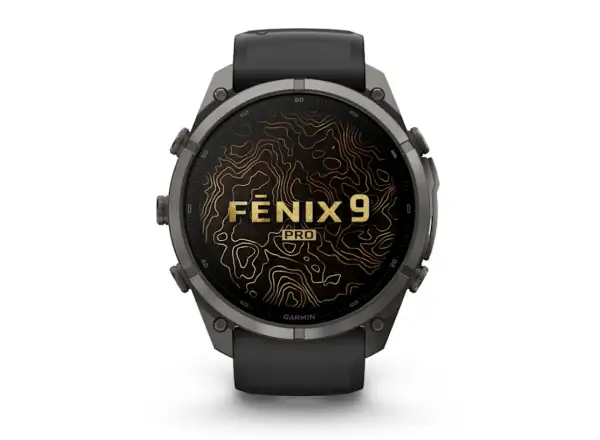 Garmin Fénix 9 Pro inReach 51 mm Smartwatch Carbon gray DLC Titanium Black/Pebble gray