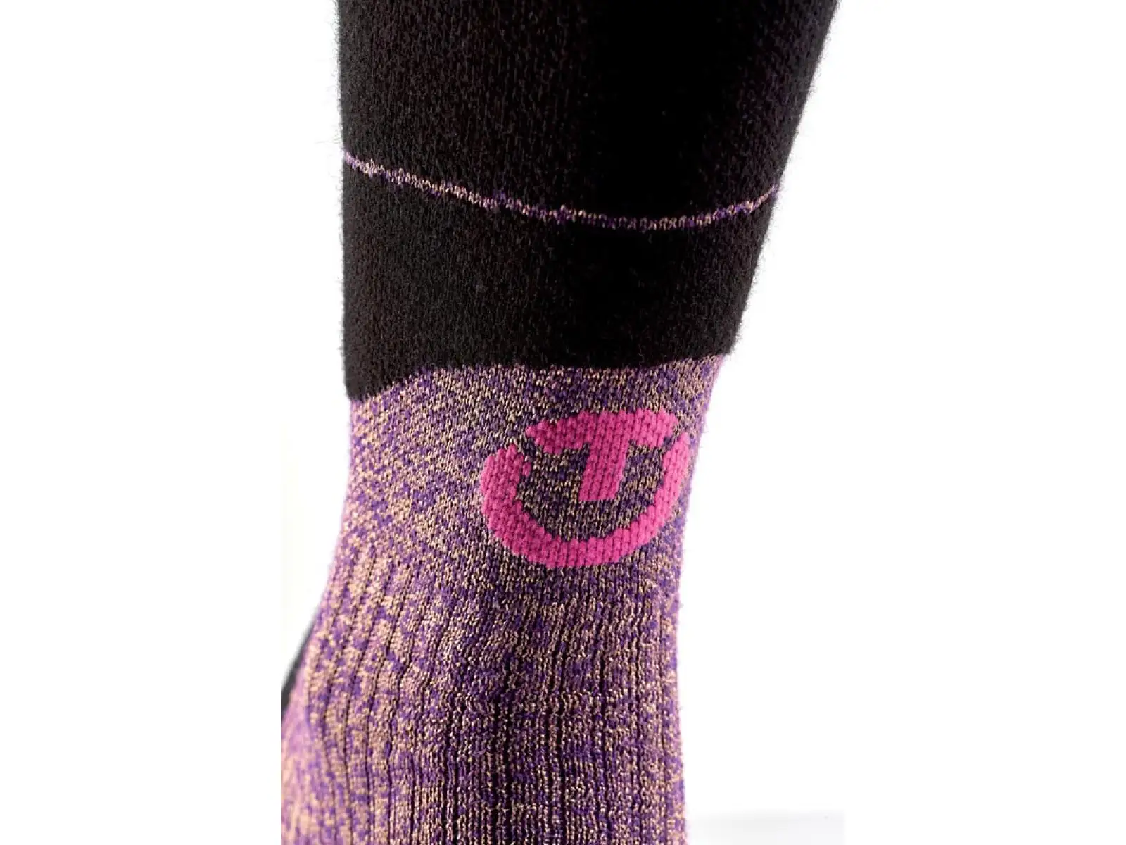 Thermic Ski Merino Reflector Damensocken lila/gold