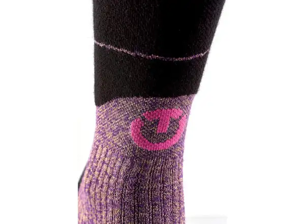 Thermic Ski Merino Reflector Damensocken lila/gold