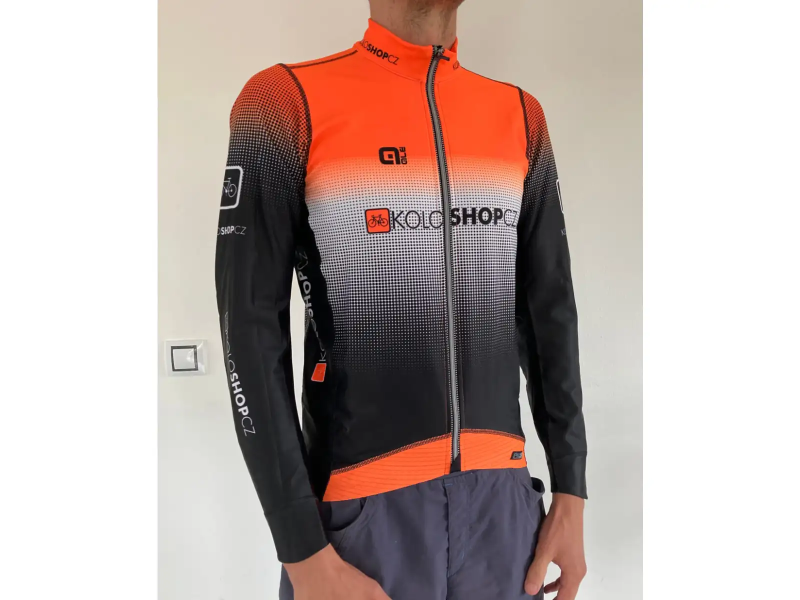 Alé PR System Koloshop Herren gefütterter Tricot Langarm orange