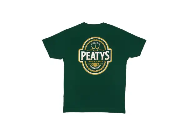 Peatys Pub Wear Herren-T-Shirt mit kurzen Ärmeln in Homebrew / Bottle Green.