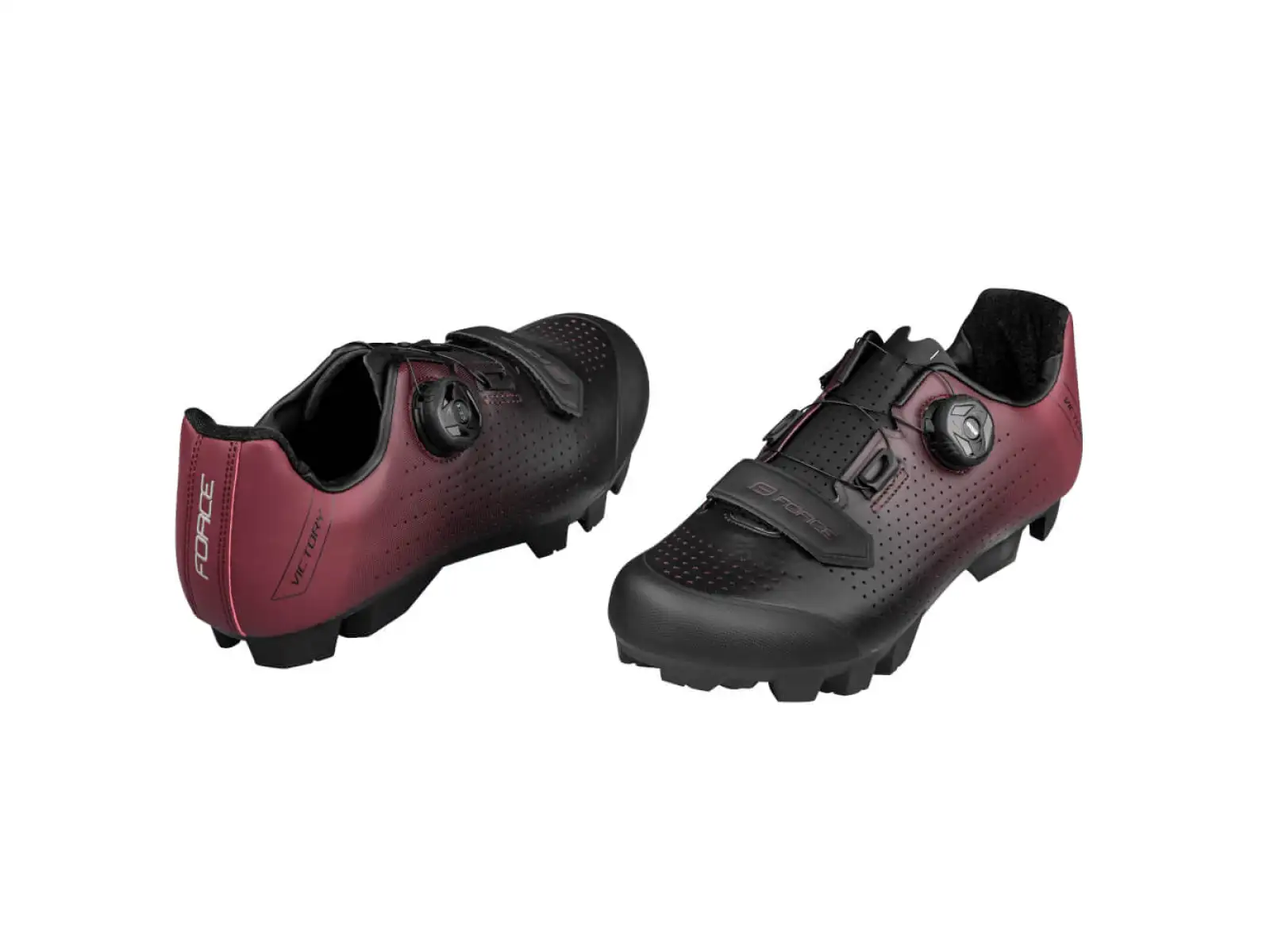 Force Victory MTB Herren-Fahrradschuhe schwarz/bordeaux