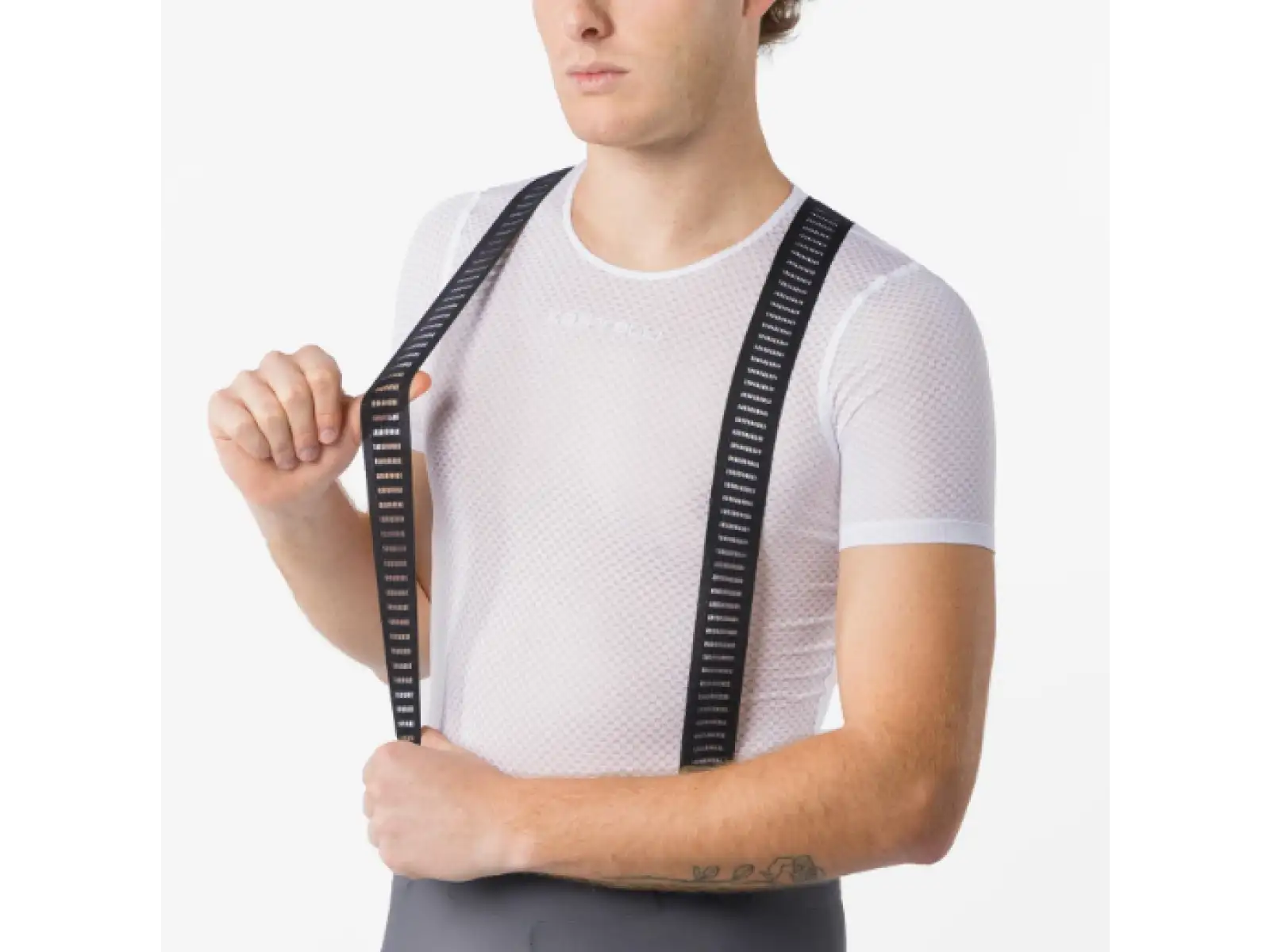 Castelli Espresso 2 Herren Radhose mit Sitzpolster und Trägern Smoky Gray