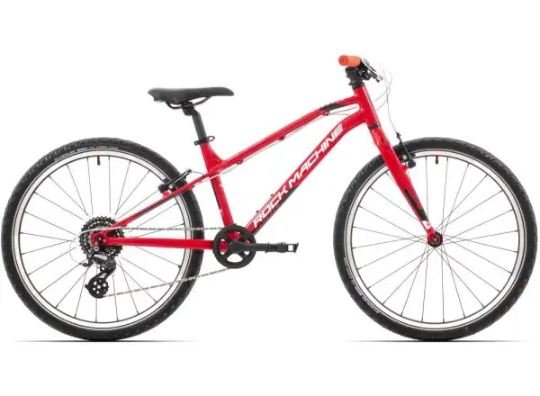 Rock Machine Thunder 24 Kinderfahrrad Gloss Rot/Weiß/Schwarz