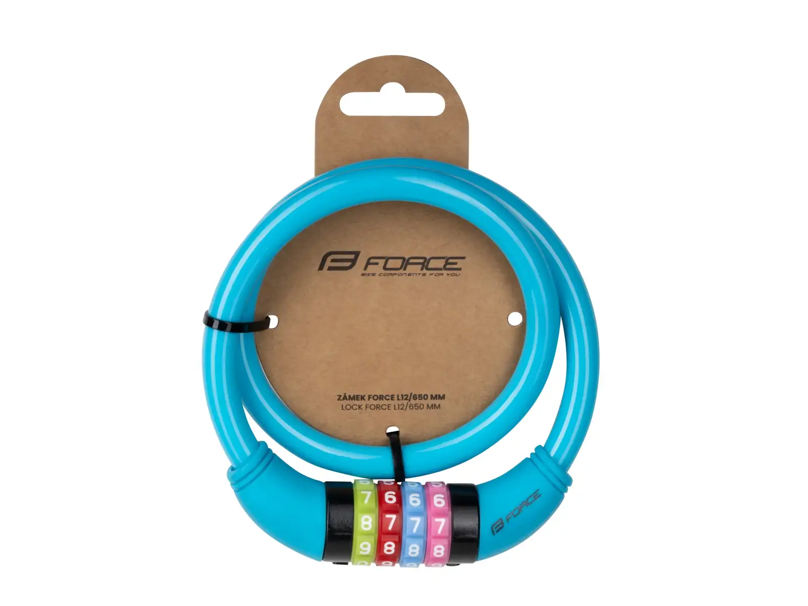 Force L12/650mm Zahlenschloss blau