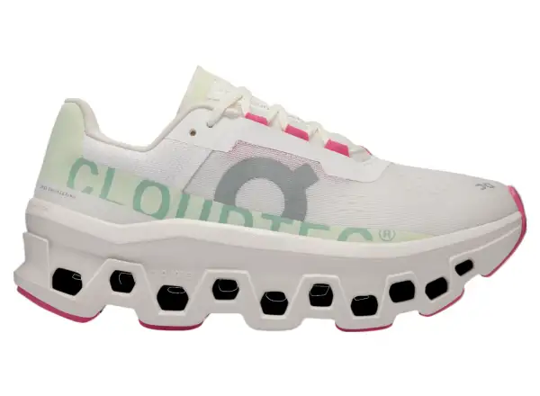 On Cloudmonster Damen Laufschuhe White/Lima