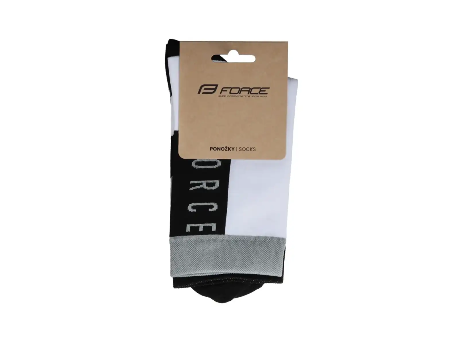 Force Slanted Fahrradsocken schwarz/weiß
