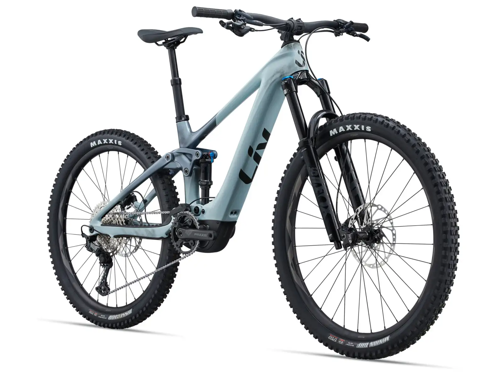 Liv Intrigue X Advanced E+ Elite 2 vollgefedertes Elektrofahrrad Soap Suds/Aged Denim