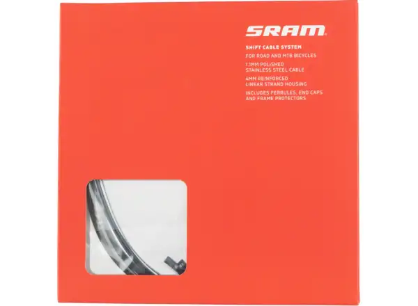 Sram Schaltzug und Bowdenzug Kit Edelstahl 4 mm schwarz V2