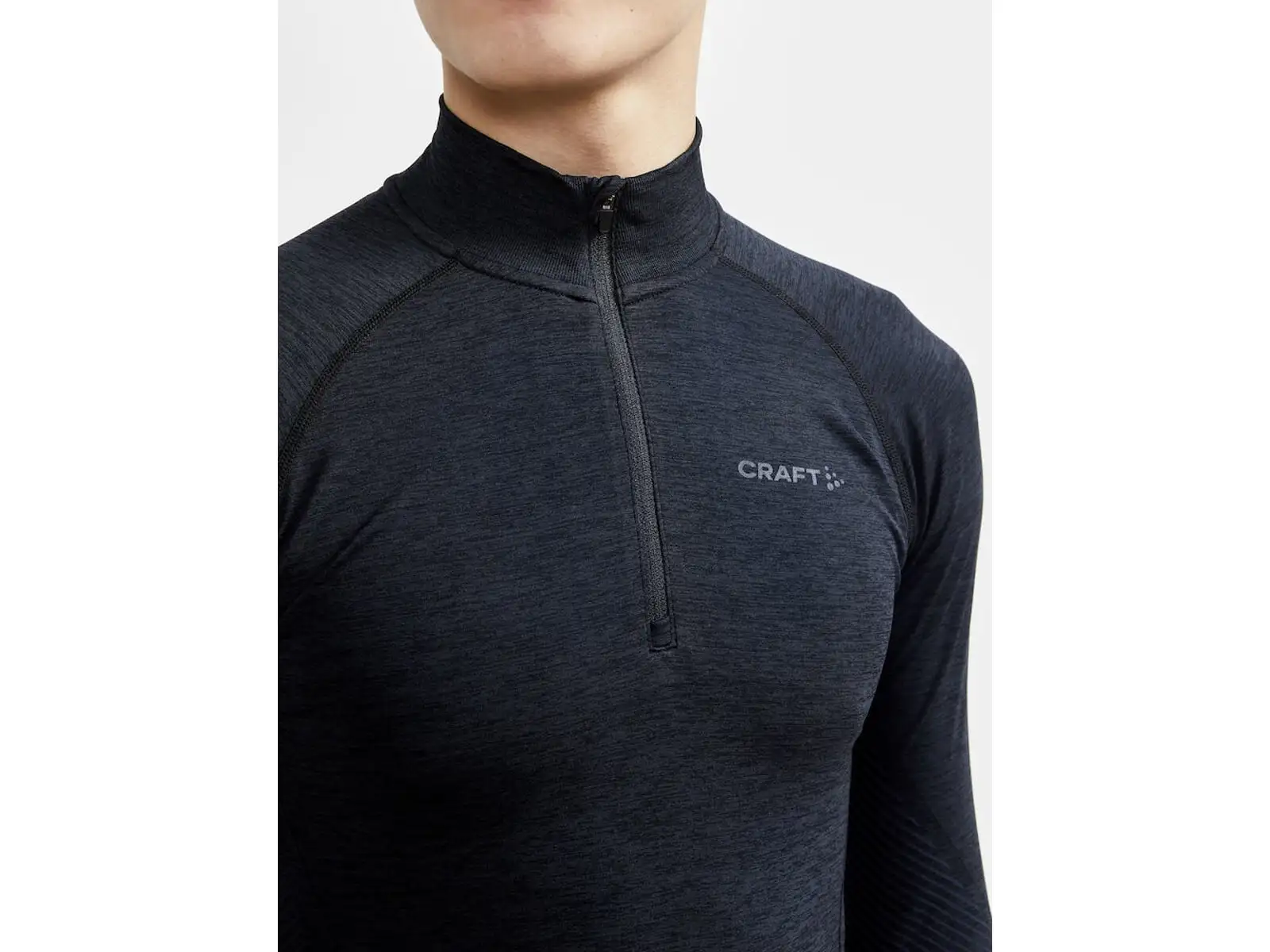 Craft Core Dry Active Comfort Zip Herren Langarmshirt Black