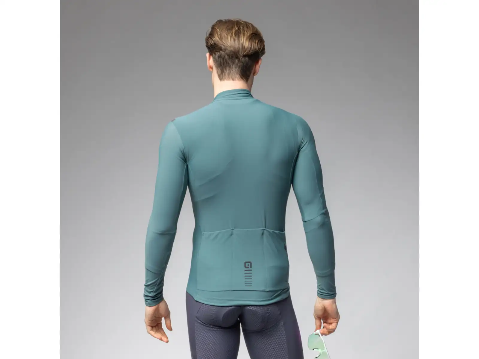 Alé R-EV1 Warm Race Herren-Trikot warm langarm Pier grün