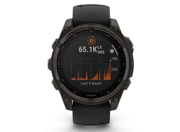Garmin fenix 8 - 47 mm Solar Sapphire Smartwatch Carbon Gray DLC Titanium Black/Gray