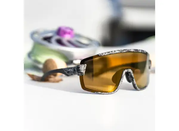 Smith Wildcat Brille Mate Grau/Marmor/ChromaPop Polarized Bronze-Spiegel