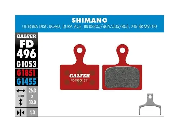 Galfer FD496 Advanced G1851 Bremsbeläge für Shimano