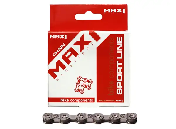 MAX1 E-Bike Kette 9 Gänge 124 Glieder grau