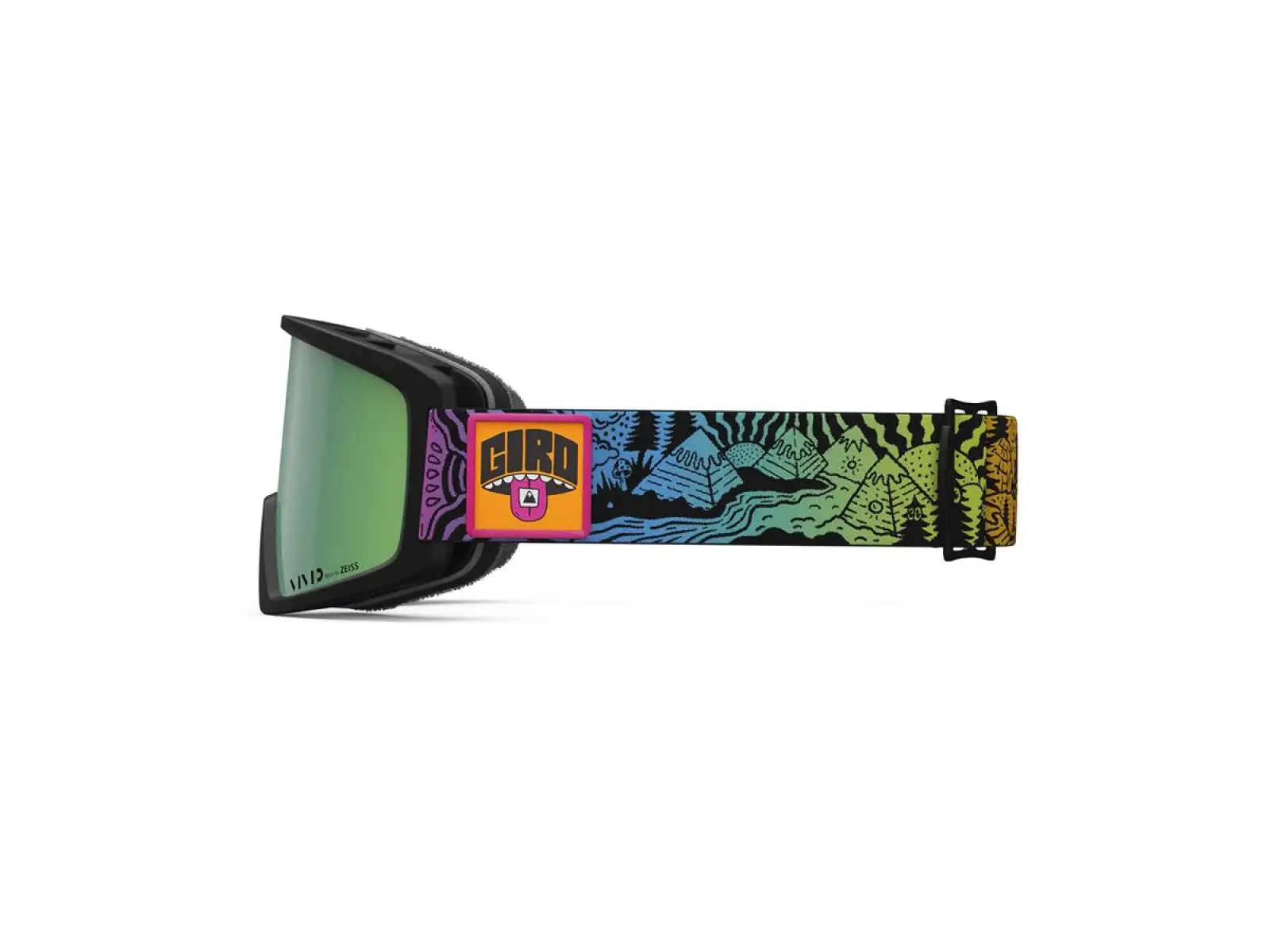 Giro Blok Herren-Skibrille Black Split Fountain Mountain/Vivid Emerald