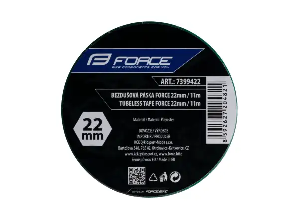 Force tubeless Band 22 mm x 11 m grün