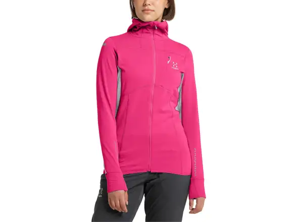 Haglöfs L.I.M. Mid Comp Hood Damen Kapuzenpullover rosa