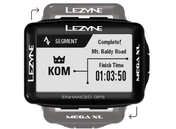 Lezyne Mega XL GPS Navigation in Schwarz.