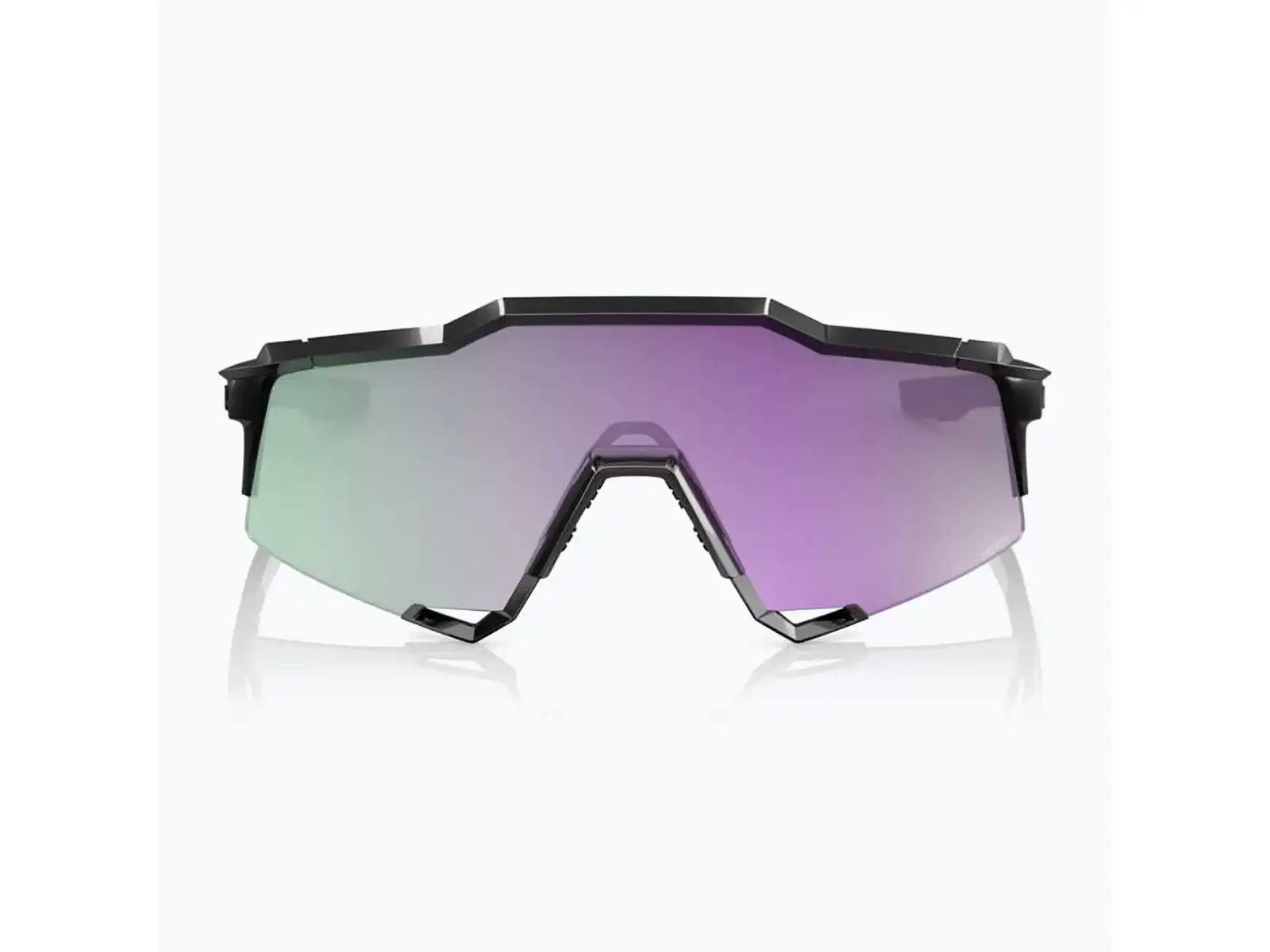 100% Speedcraft Sonnenbrille – Polished Black mit HiPER Polarized Lavender Mirror