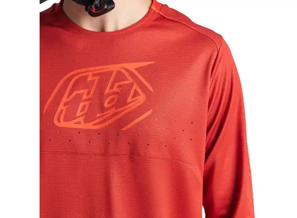 Troy Lee Designs Sprint Icon Herren Langarmshirt Fire Orange