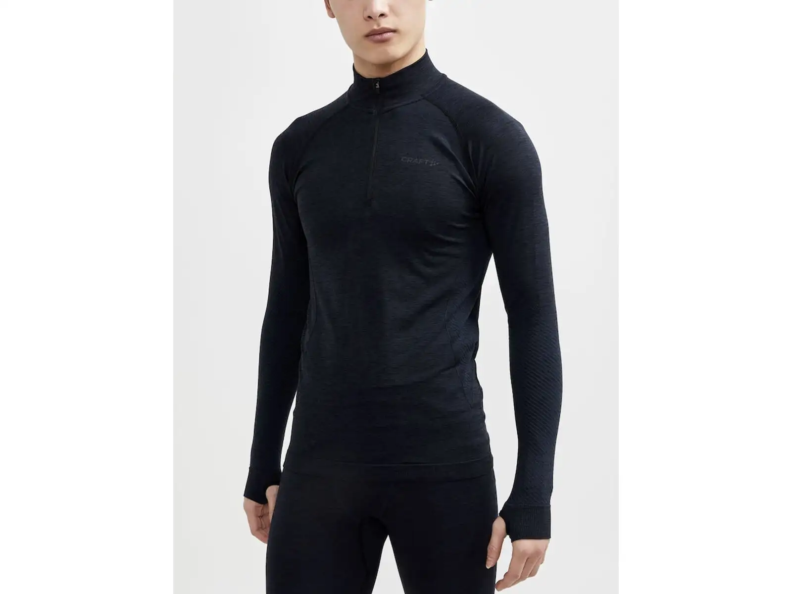 Craft Core Dry Active Comfort Zip Herren Langarmshirt Black