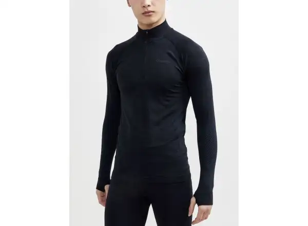 Craft Core Dry Active Comfort Zip Herren Langarmshirt Black