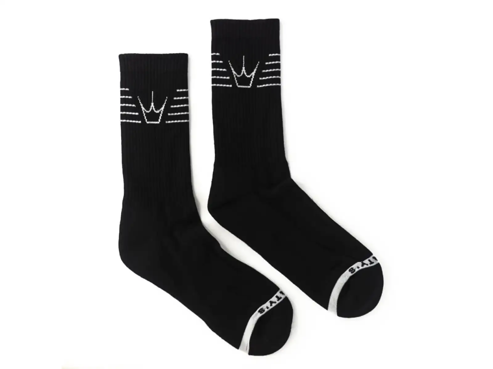 Peatys Streifensocken Schwarz
