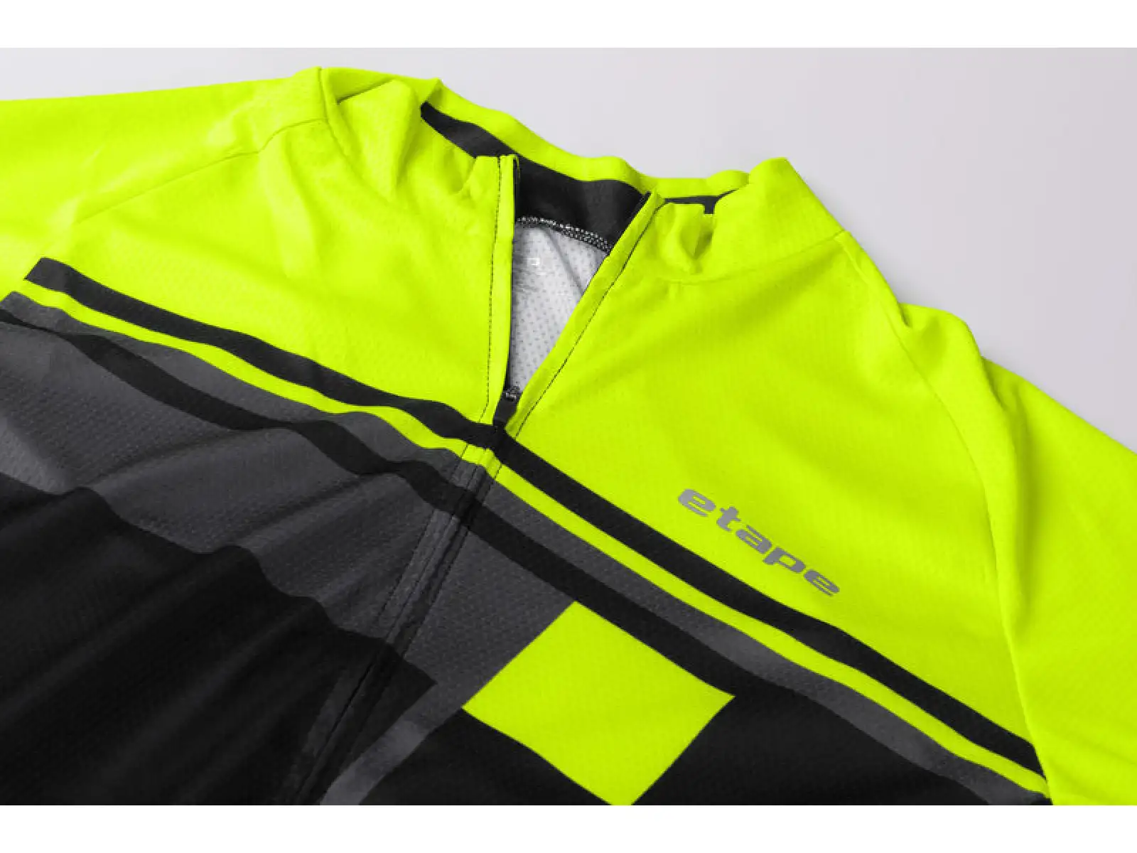 Etape Cube Herren-Trikot Kurzarm schwarz/gelb fluo