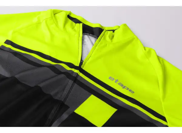 Etape Cube Herren-Trikot Kurzarm schwarz/gelb fluo