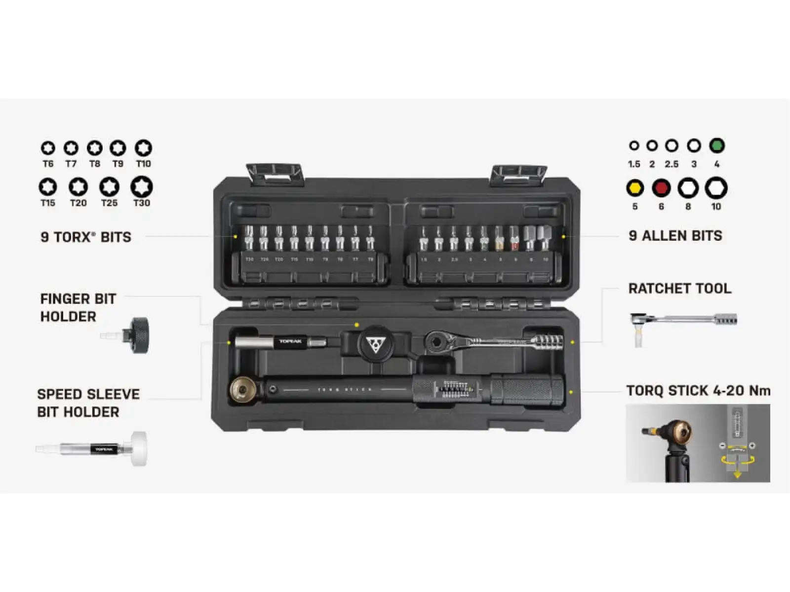 Topeak Torq Stick Pro 4-20 Nm Drehmomentschlüssel
