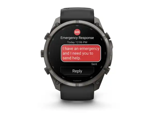 Garmin Fénix 9 Pro inReach 51 mm Smartwatch Carbon gray DLC Titanium Black/Pebble gray