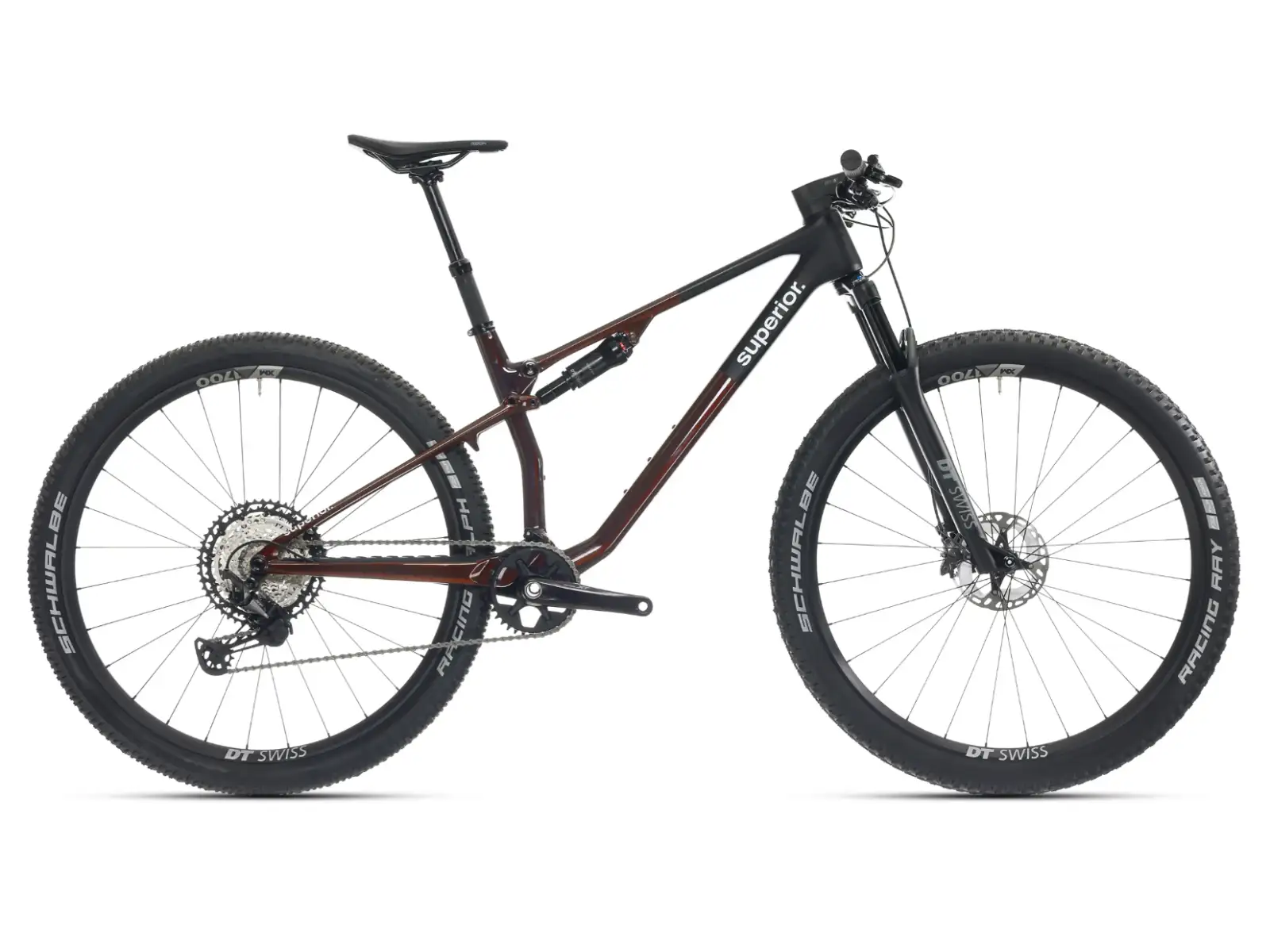 Superior XF 9.5 Team Mountainbike in Gloss Rot Carbon/Schwarz