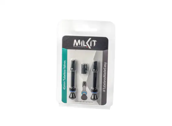 milKit Tubeless Ventile 45 mm Schwarz