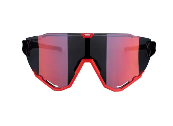 Force Creed Brille Schwarz/Rot/Rot Revo Glas