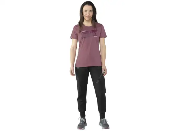 Dynafit Graphic Cotton Damen T-Shirt Kurzarm Dark Rose/Tabloid