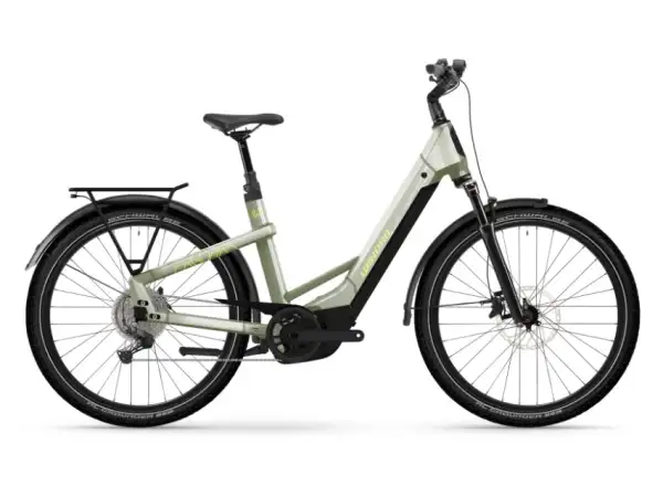 Winora Yakun X10 800Wh Tiefeinsteiger E-Bike ivory green gloss