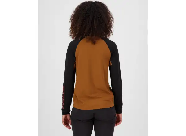 Mons Royale Tarn Merino Damen Langarmshirt Caramel / Black