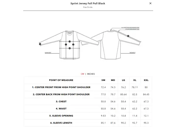 Troy Lee Designs Sprint Full Pull Herren Trikot Langarm Black