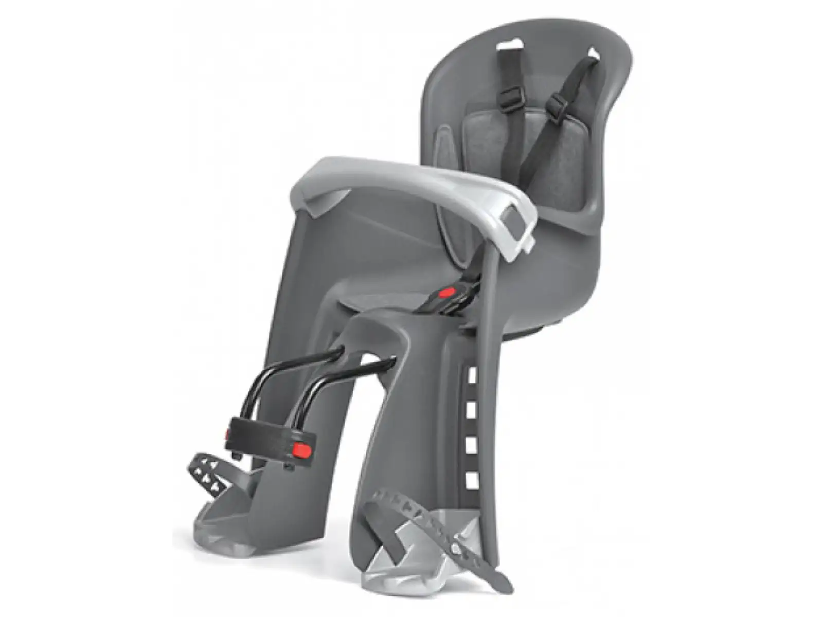 Polisport Bilby Junior Kindersitz vorne (Frontbefestigung) grau-silber